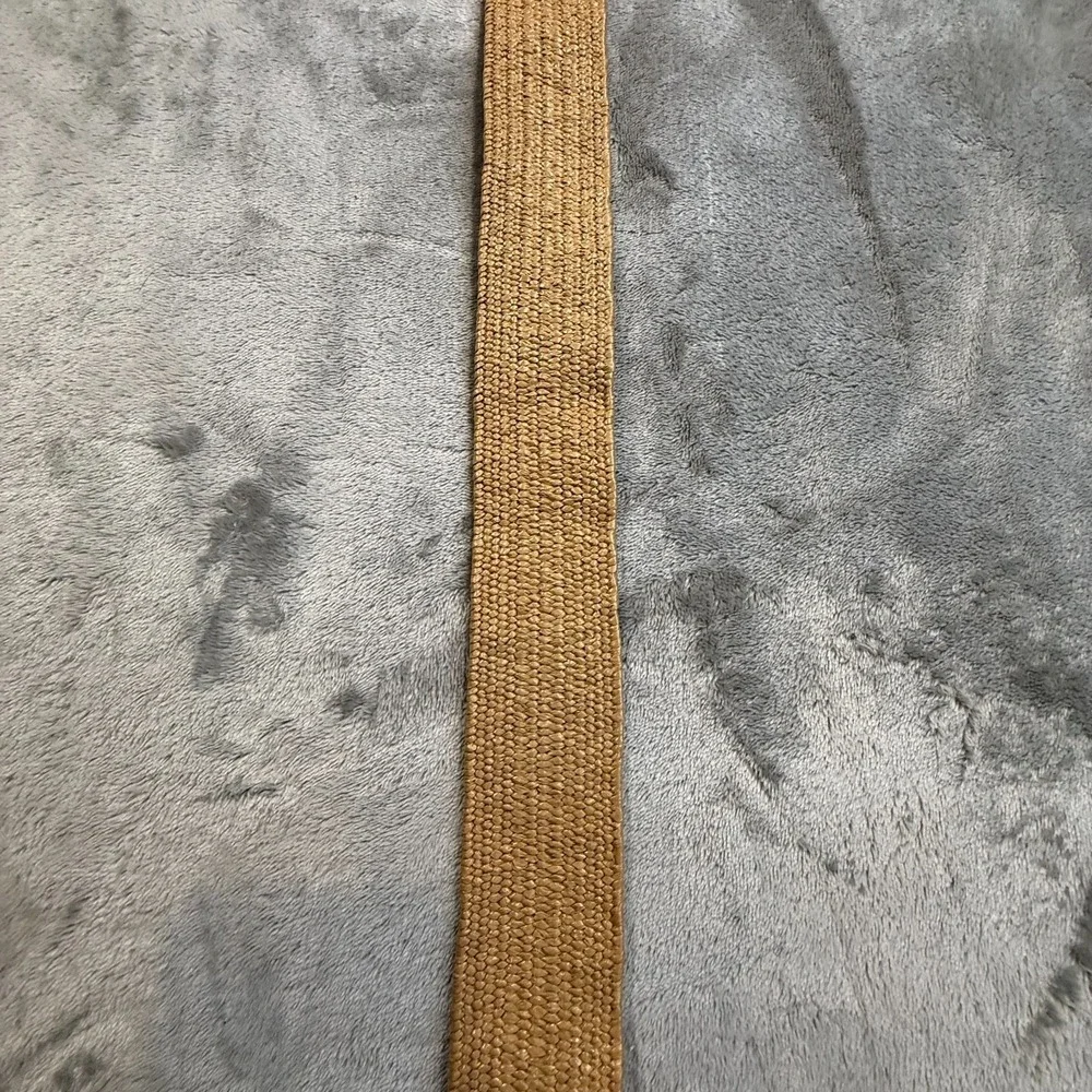 Liz Claiborne Women's Tan Stretch Woven Belt Croc Embossed Buckle Size S/M